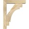 Ekena Millwork Merced Block Rough Sawn Bracket w/ Offset Brace, Douglas Fir, 4"W x 14"D x 18"H BKT0402X14X18MRC05RDF - alternate 2